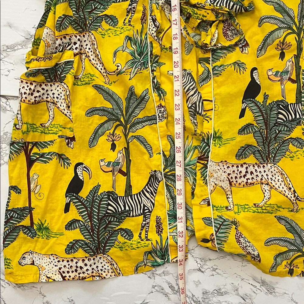 Yellow Animal Print Robe - Picture 2 of 3